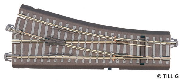Tillig 83816 - Spur TT Hand-Bettungsweiche rechts, 15'