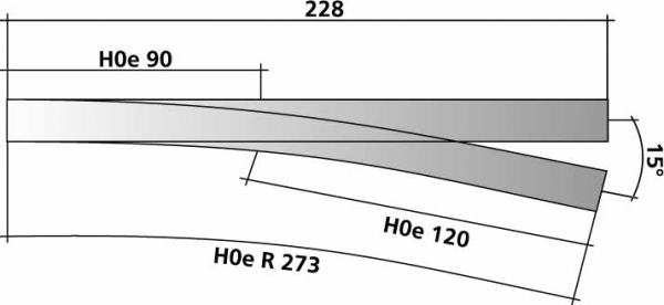 Tillig 85181 - Spur HO/HOe Weiche Abzweig rechts