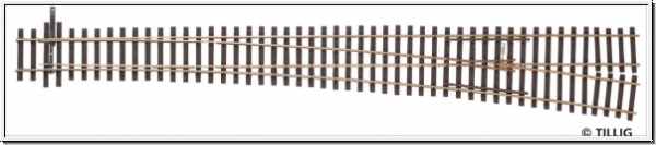 Tillig 85326 - Spur HO Weiche EW5 rechts, 7'/9,4'