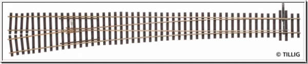 Tillig 85327 - Spur HO Weiche EW5 links, 7'/9,4'