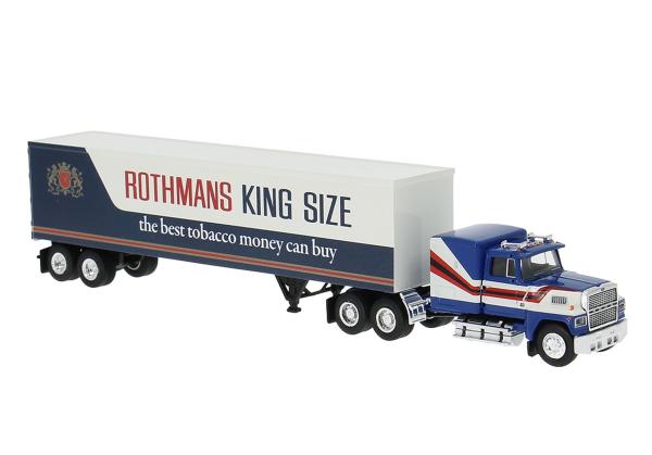 Brekina 85882 - Spur HO Ford LTL 9000 Koffersattelzug "Rothmans"