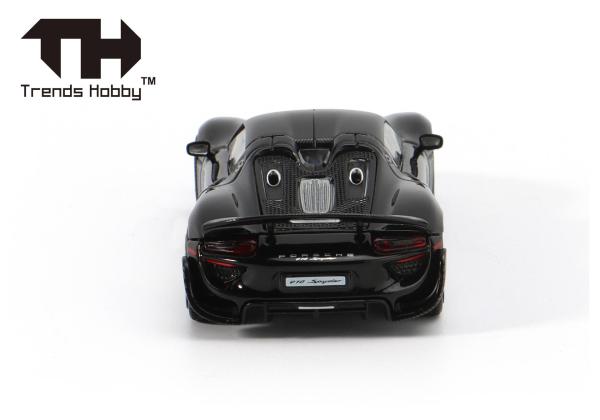 Herpa 864TH000001 - 1:64 Porsche 918 Spyder, schwarz