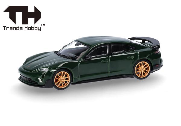 Herpa 864TH000007 - 1:64 Porsche Taycan Turbo GT, grün