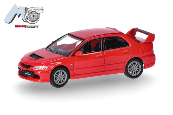Herpa 87MC000005 - Spur HO MicroCity: Mitsubishi Lancer Evolution 9, rot (2005-2007)