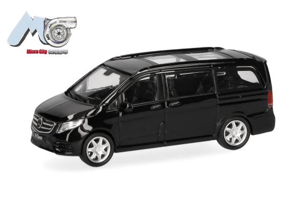 Herpa 87MC000075 - Spur HO MicroCity: Mercedes-Benz V-Klasse, schwarz