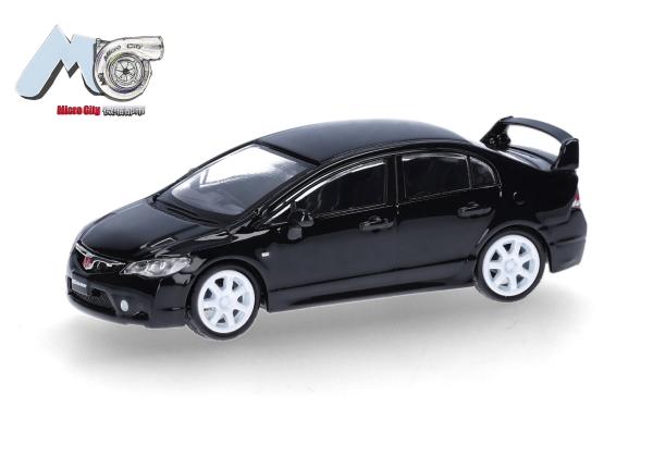 Herpa 87MC000100 - Spur H0 MicroCity:Honda Civic FD2, schwarz, Limitiertes Modell