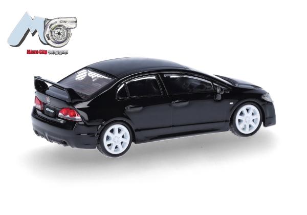 Herpa 87MC000100 - Spur H0 MicroCity:Honda Civic FD2, schwarz, Limitiertes Modell