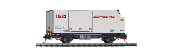 Bemo 9469121 - Spur Om RhB Lb-v 7881 Tragwagen mit Container Y 11532