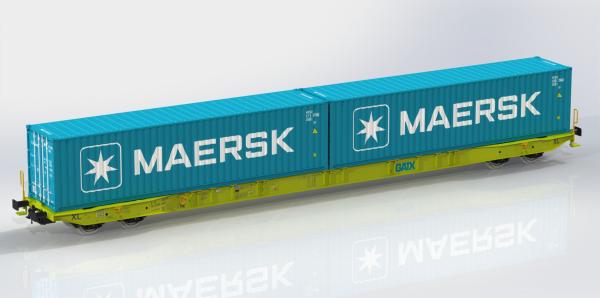 Igra Modell 96010113 - Spur HO Containertragwagen Sggnss-XL, GATX, Ep.VI 'Maersk'
