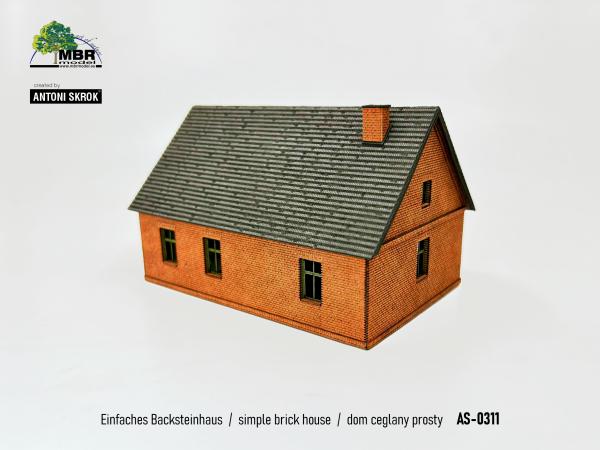MBR model AS-0311 - Spur HO AS-0311 Einfaches Backsteinhaus