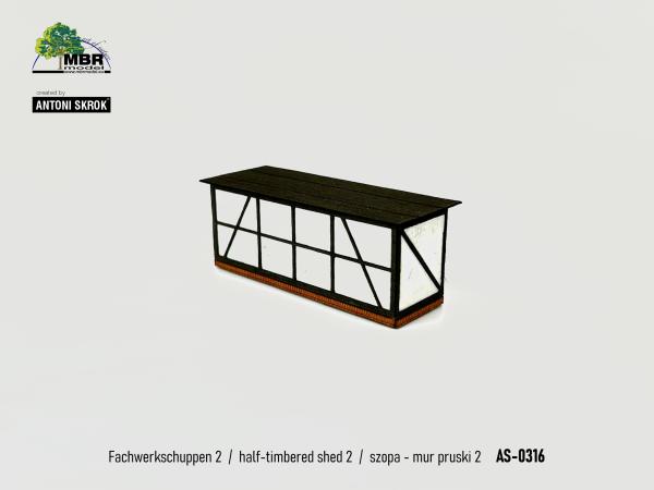 MBR model AS-0316 - Spur HO Fachwerkschuppen 2