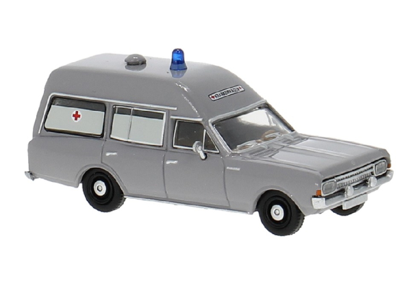 Brekina 20671 - Spur HO Opel Rekord C KTW neutral grau