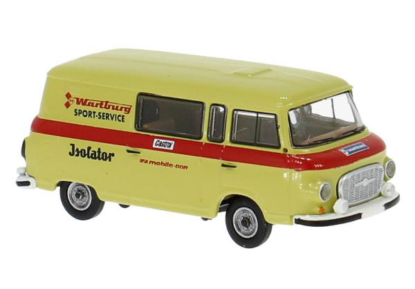 Brekina 30231 Spur HO Barkas B 1000 Halbbus grün 1980 Wartburg Sport