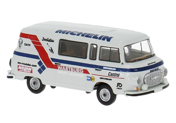 Brekina 30232 Spur HO Barkas B 1000 Halbbus grau 1980 Wartburg Sport