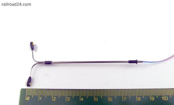Railroad24 6383 - Spur TT 5x Doppel Peitschenlampe LED 80mm VA