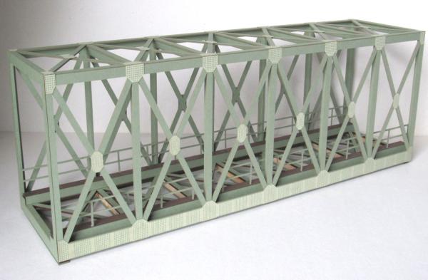 Laffont E101 - Spur I Fachwerk-Kastenbrücke 1-gleisig resedagrün