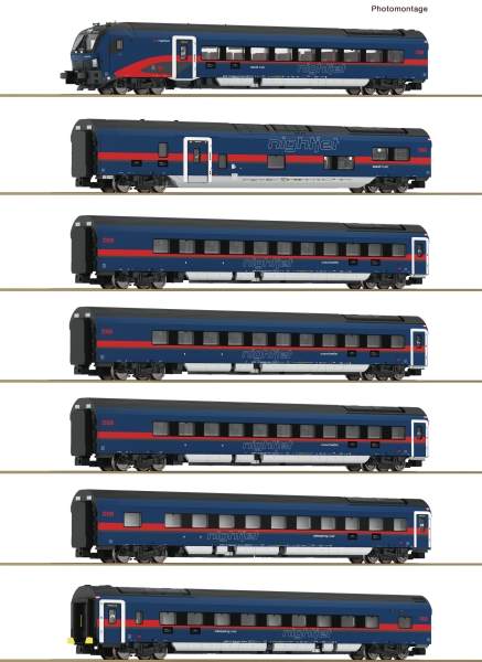 Fleischmann 6270065 - Spur N 7-tlg. Set: Nightjet, ÖBB