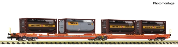 Fleischmann 6660052 - Spur N Doppeltaschen-Gelenkwagen T3000e, Wascosa