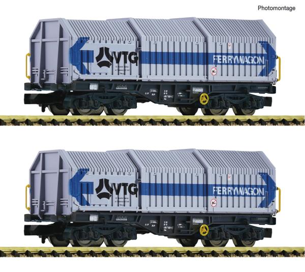 Fleischmann 6660080 - Spur N 2-tlg. Set: Teleskophaubenwagen, VTG