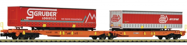 Fleischmann 825016 - Doppeltaschen-Gelenkwagen, Wascosa