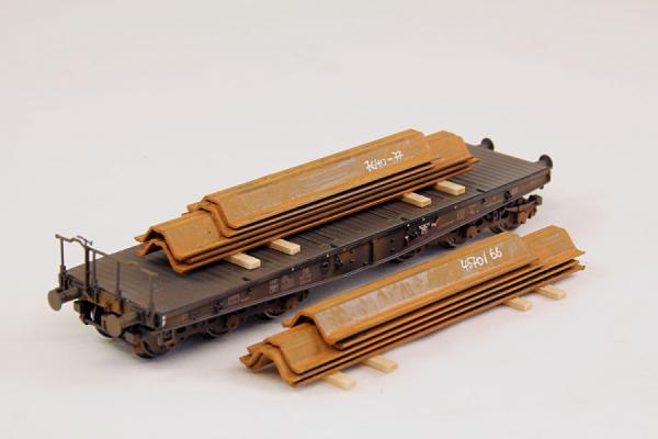 Ladegüter Bauer H01333 - Spur HO U-Profil Spundwand, 2er Set
