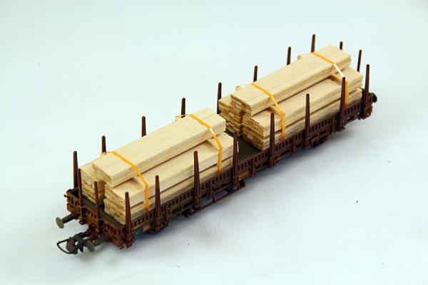 Ladegüter Bauer H01335 - Spur HO Schnittholz "Bretterstapel", 2er Set