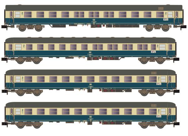 Hobbytrain H22207 - Spur N 4er Set Personenwagen DB, Ep.IV, Turnus Ferienzug, Set 2