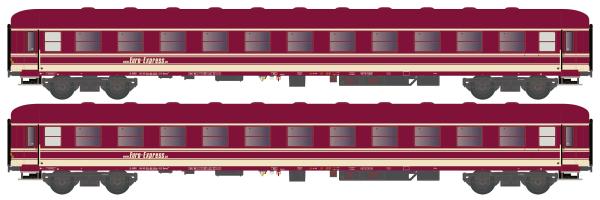 Hobbytrain H22210 - Spur N  2er Set Liegewagen Bcm 243 Euro-Express, Ep.VI