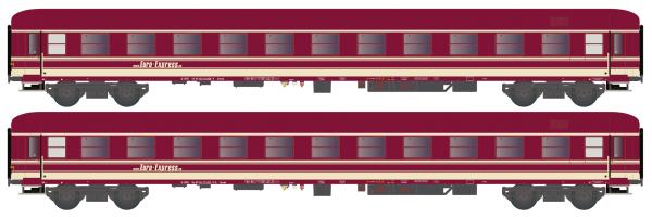 Hobbytrain H22211 - Spur N 2er Set Liegewagen Bcm 246 Euro-Express, Ep.VI