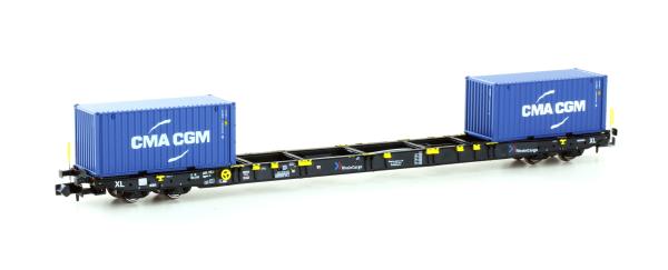 Hobbytrain H23106 - Spur N Containerwagen Sggnss’80 RheinCargo, Ep.VI