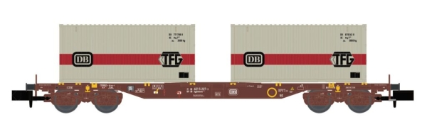 Hobbytrain H23201 - Spur N Containerwagen Sgjkkmms 699 DB, Ep.IV, DB/TFG
