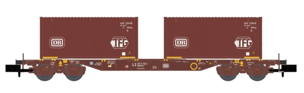 Hobbytrain H23202 Spur N Containerwagen Sgjkkmms 699 DB, Ep.IV, DB/TFG