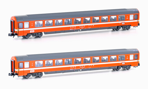 Hobbytrain H25501 - 2ER SET PERSONENWAGEN BPM, 2.KL. (UIC Z1) SBB, EP.IV-V