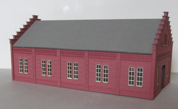 Laffont H301 -  Spur HO Maschinenhalle mit Ziegelfassade dunkelrot