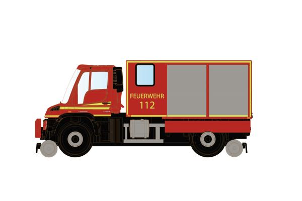 Hobbytrain H32303 - Spur N Zweiwege Unimog U423 Feuerwehr, Ep.VI, DC/DCC