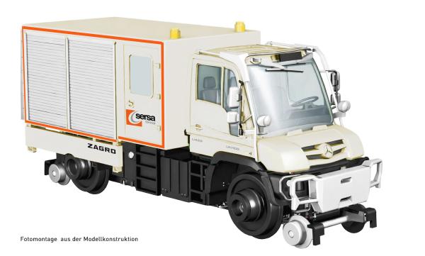 Hobbytrain H43202S - Spur HO Zweiwege Unimog U423 Sersa, Ep.VI, Sound