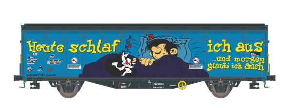 Hobbytrain H45103 - Spur N Schiebewandwagen Hbbillns SBB, Ep.VI, Graffiti-Serie (1)