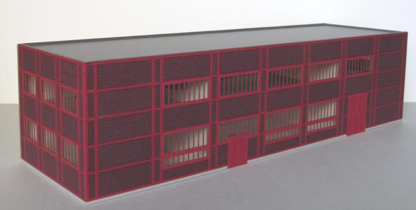 Laffont H901 - Spur HO Kohlenzechen-Gebäude Zeche Zollverein, Stahlfachwerk rot
