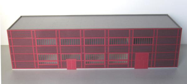 Laffont H901 - Spur HO Kohlenzechen-Gebäude Zeche Zollverein, Stahlfachwerk rot