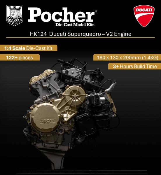 Pocher HKM124 - POCHER Ducati Superquadro – V2 Engine 1:4