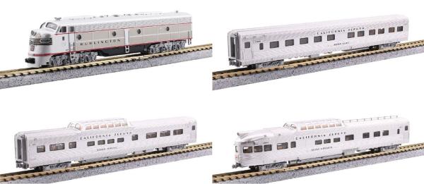 Kato/Lemke K106-058 Spur N 4-tlg. Personenzug mit E8A + Personenwagen der CB&Q, Ep.III