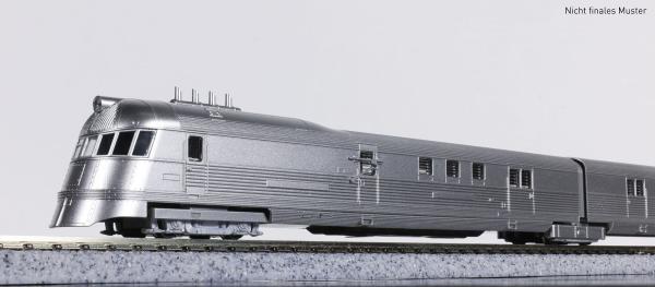 Kato/Lemke K106-101 - Spur N 3-tlg. Amtrak ALC-42 Charger Superliner Pioneer Zephyr der CB&Q, Ep. II      -     UVP des Herstellers: 204,90 €