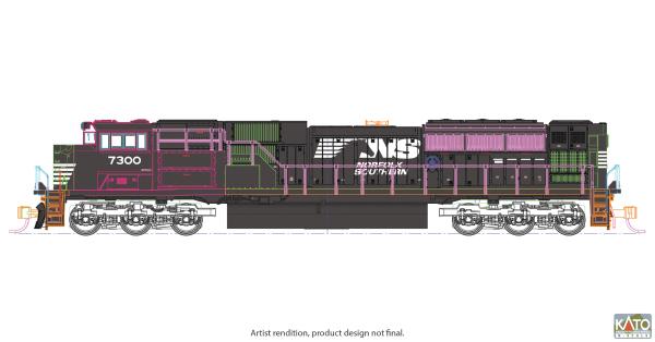Kato/Lemke K176-8560 - Spur N Diesellok EMD SD70ACu NS, Ep.VI, #7300