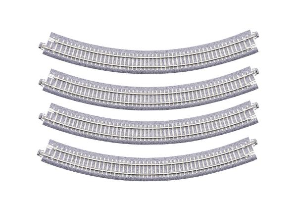 Kato/Lemke K20-114  - Spur N Gebogenes Gleis R282 mm (45°), Betonschwellen (4 Stück)