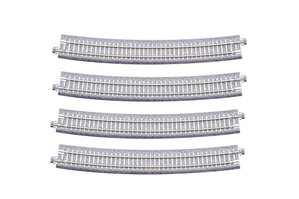 Kato/Lemke K20-152 - Spur N Gebogenes Gleis R718 mm 15° Betonschwellen (4 Stk.)