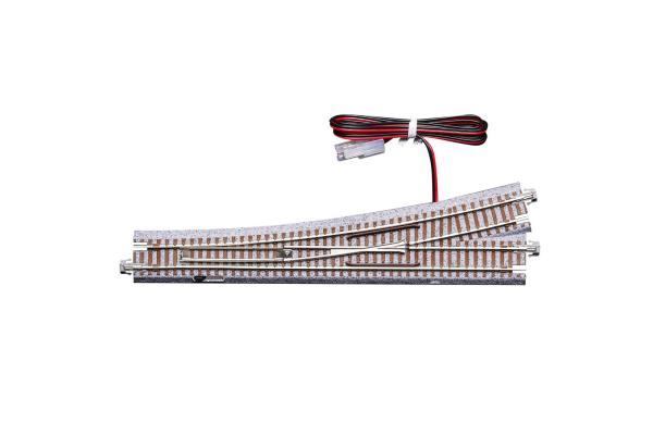 Kato/Lemke K20-215 - Spur N Elektrische Rechtsweiche R718 mm (15°), Kunststoffschwelle