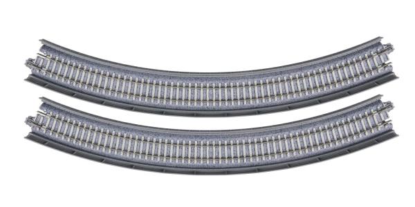 Kato/Lemke K20-532 Spur N Viaduktgleis, R348mm 45°, gebogen, 2 Stk.