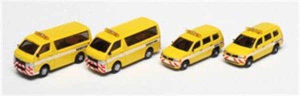 KATO/Lemke K23653B - Spur N 4ER SET TOYOTA HIACE LONG / PRO BOX ROAD MAINTENANCE