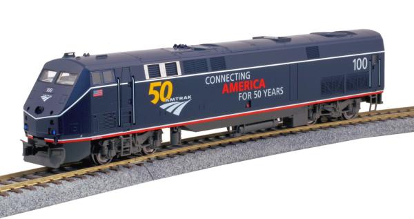 Kato/Lemke K376113LS - Spur N Diesellok GE P42 Amtrak, Ep.VI, #100, 50th An., blau, Snd