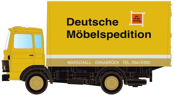 Minis/Lemke  LC4803 - Spur N Magirus MK 130M8 mit Koffer – Deutsche Möbelspedition